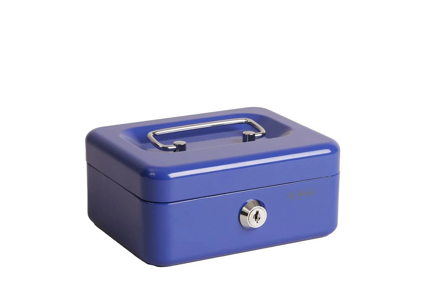 Herlitz Geldkassette Blau Abschließbar mit 2 Schlüsseln Metall - Bild 3