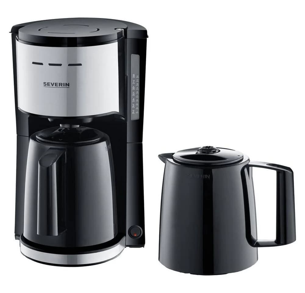 Severin Kaffeebereiter mit 2 Isolierkannen Schwarz Silber