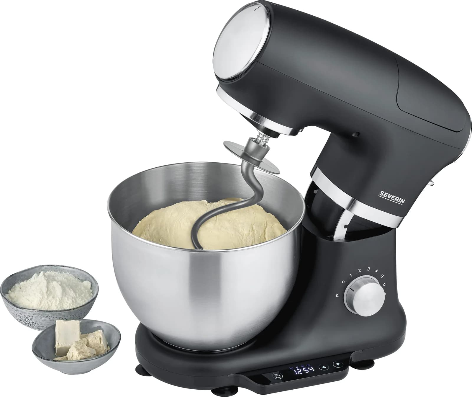 SEVERIN Küchenmaschine KM 3898 mit integrierter Waage, 1000 W, 8 Geschwindigkeitsstufen