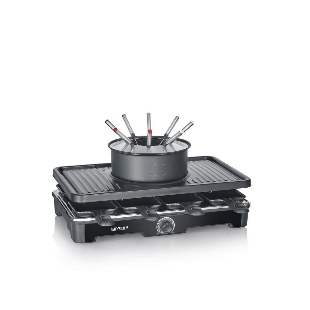 Severin Raclette-Grill Schwarz Kunststoff Antihaftbeschichtet