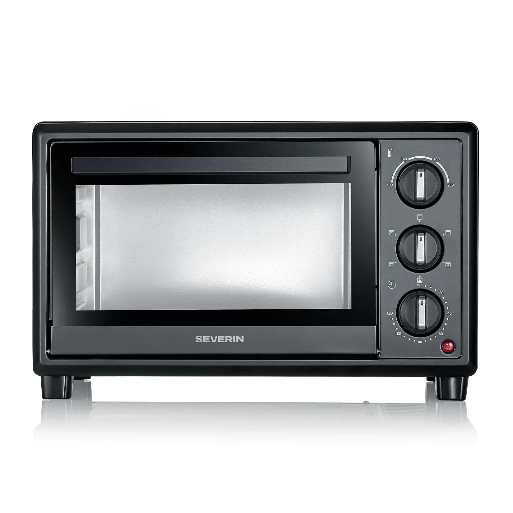 SEVERIN TO 2079 Back- und Toastofen Schwarz/Silber Modern