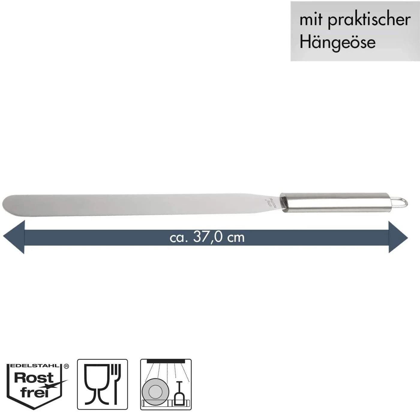 CHG Streichpalette Edelstahl 37 cm x 3 cm für Kuchen und Torten - Bild 4