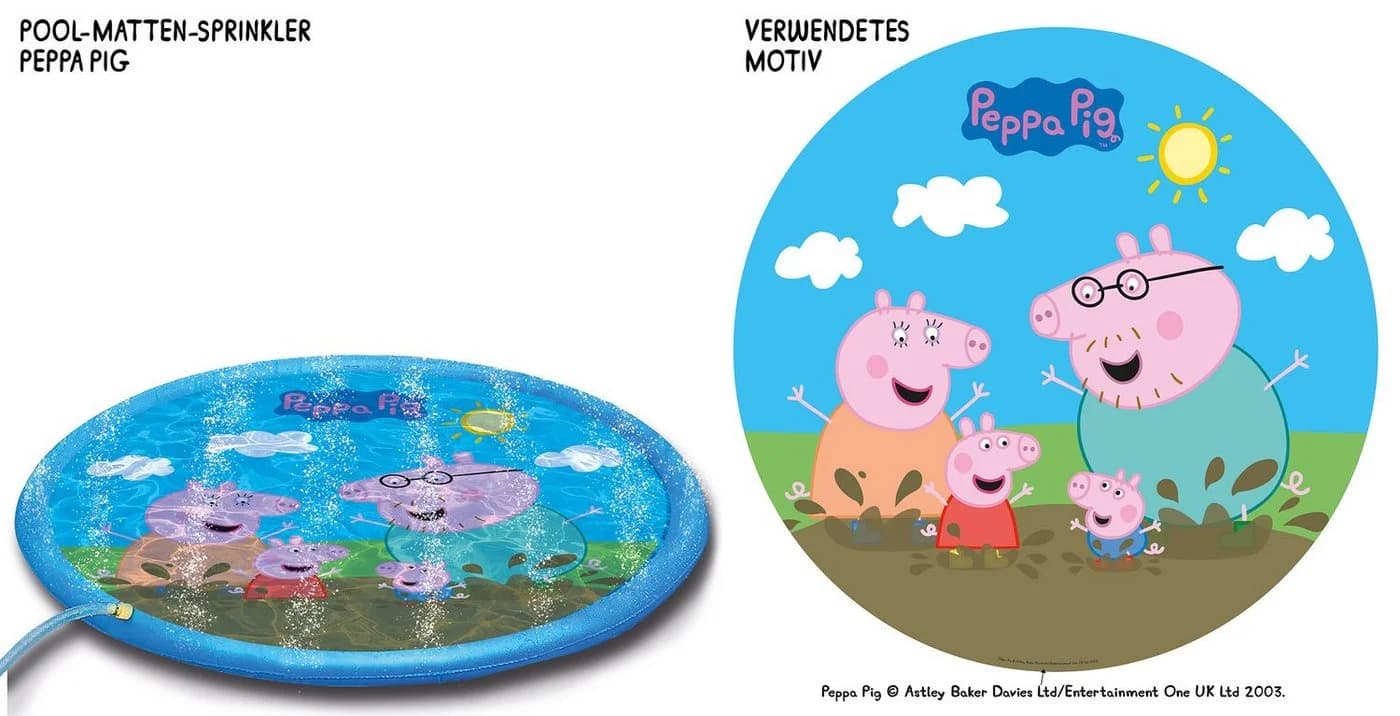 Happy People Sprinklermatte Peppa Wutz Bunt - Bild 2