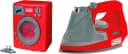 Happy People Kinder-Haushaltsset Waschmaschine und Bügeleisen Grau/Rot Bild 2