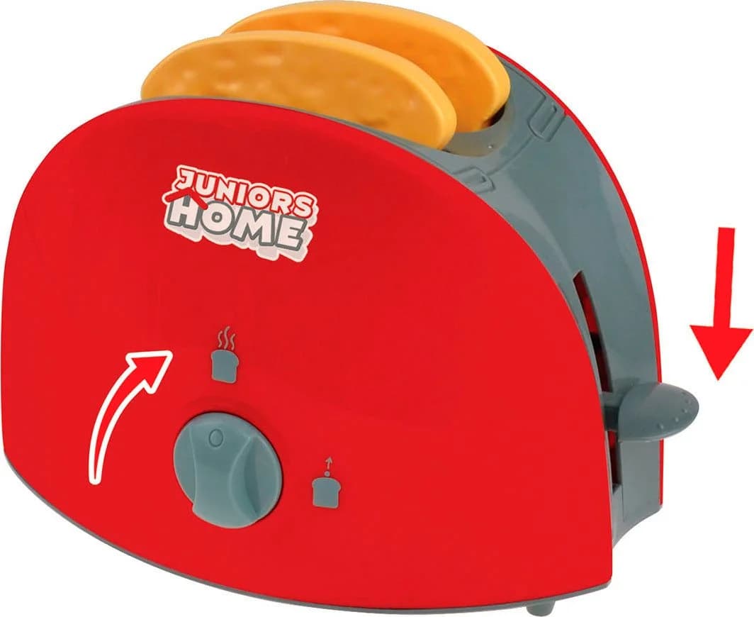 Happy People Kinder-Haushaltsset Toaster und Kaffeemaschine Grau/Rot Kunststoff - Bild 3