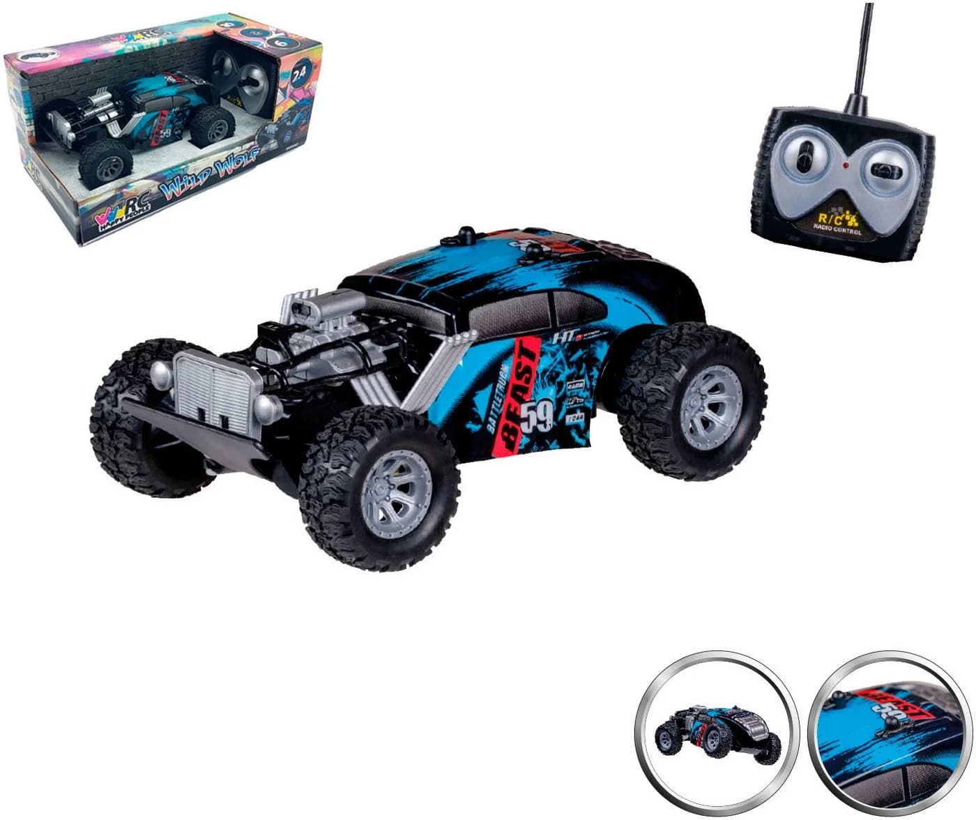 Happy People RC-Auto Wild Wolf Blau All-Terrain - Bild 2