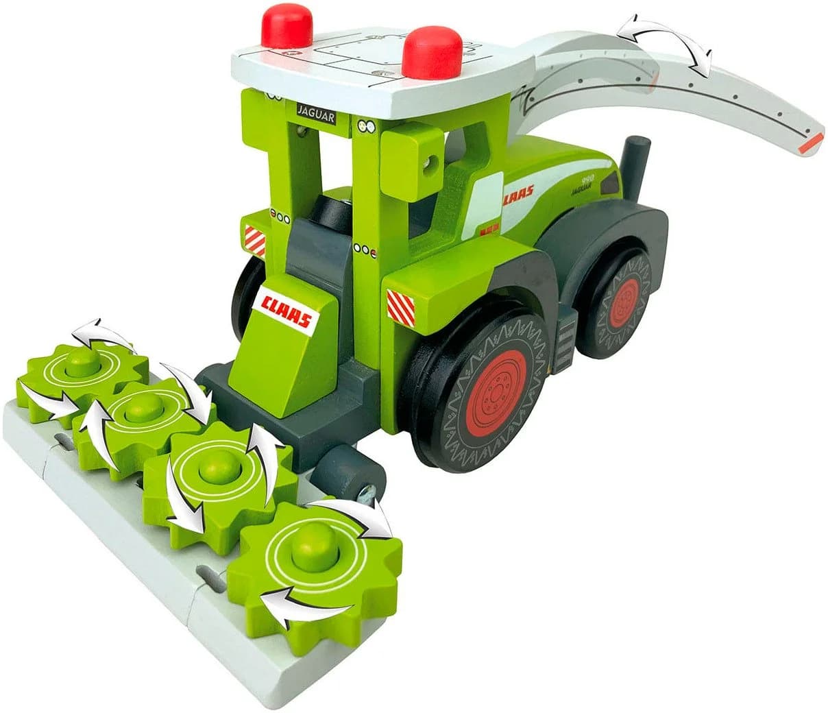 Happy People Spielzeug-Traktor CLAAS Kids Jaguar 990 Feldhäcksler Holz Grün - Bild 3