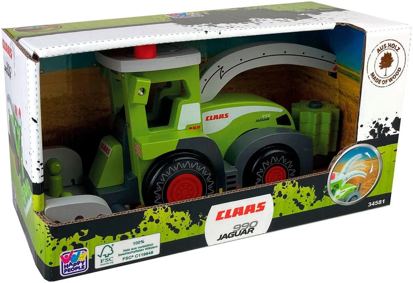 Happy People Spielzeug-Traktor CLAAS Kids Jaguar 990 Feldhäcksler Holz Grün - Bild 5