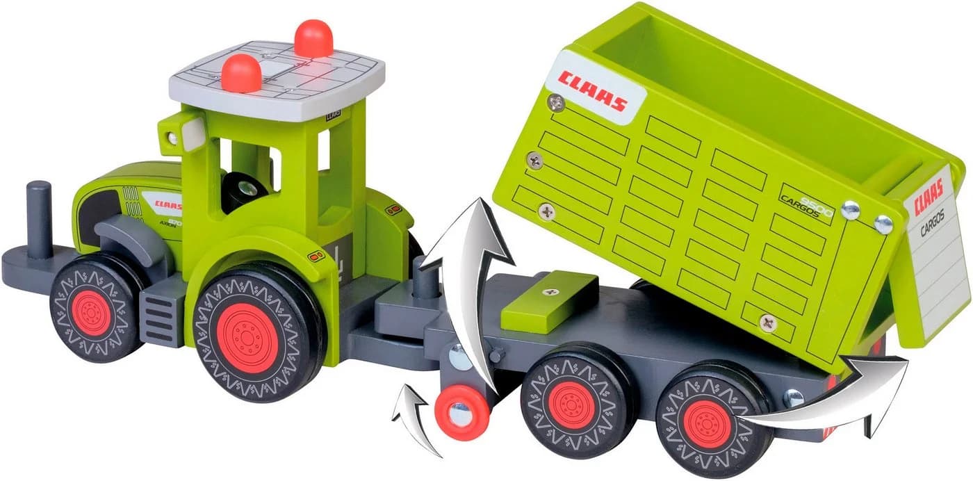 HAPPY PEOPLE Spielzeug-Traktor CLAAS Kids Axion 870 Grün Holz - Bild 4