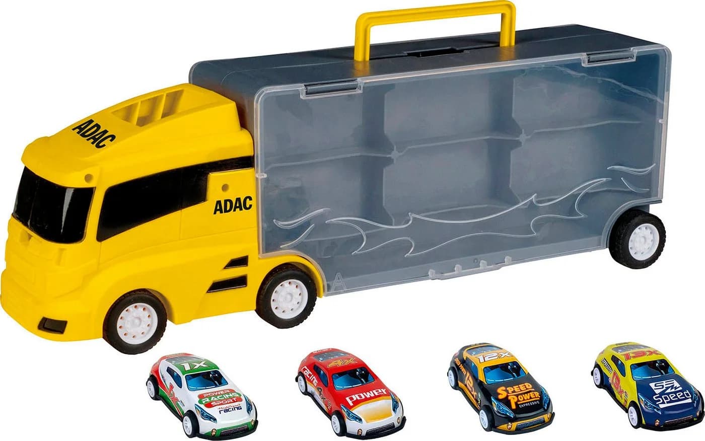 Happy People Spielzeug-LKW ADAC Autotransporter Koffer mit 4 Autos - Bild 2