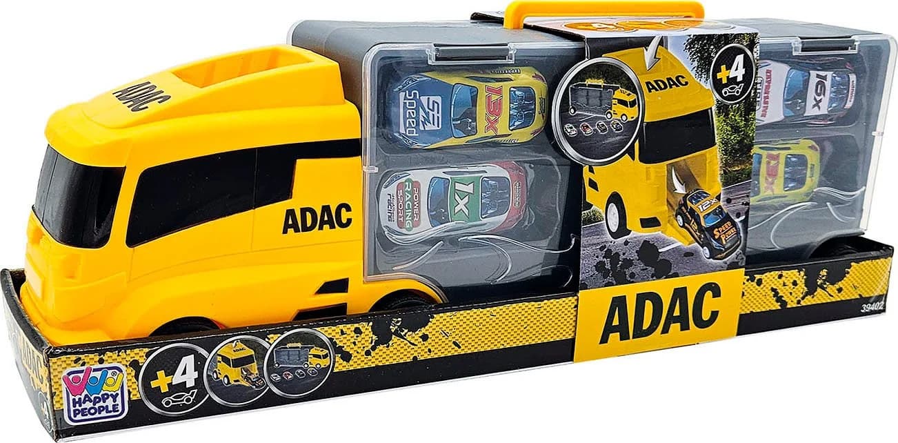 Happy People Spielzeug-LKW ADAC Autotransporter Koffer mit 4 Autos - Bild 5