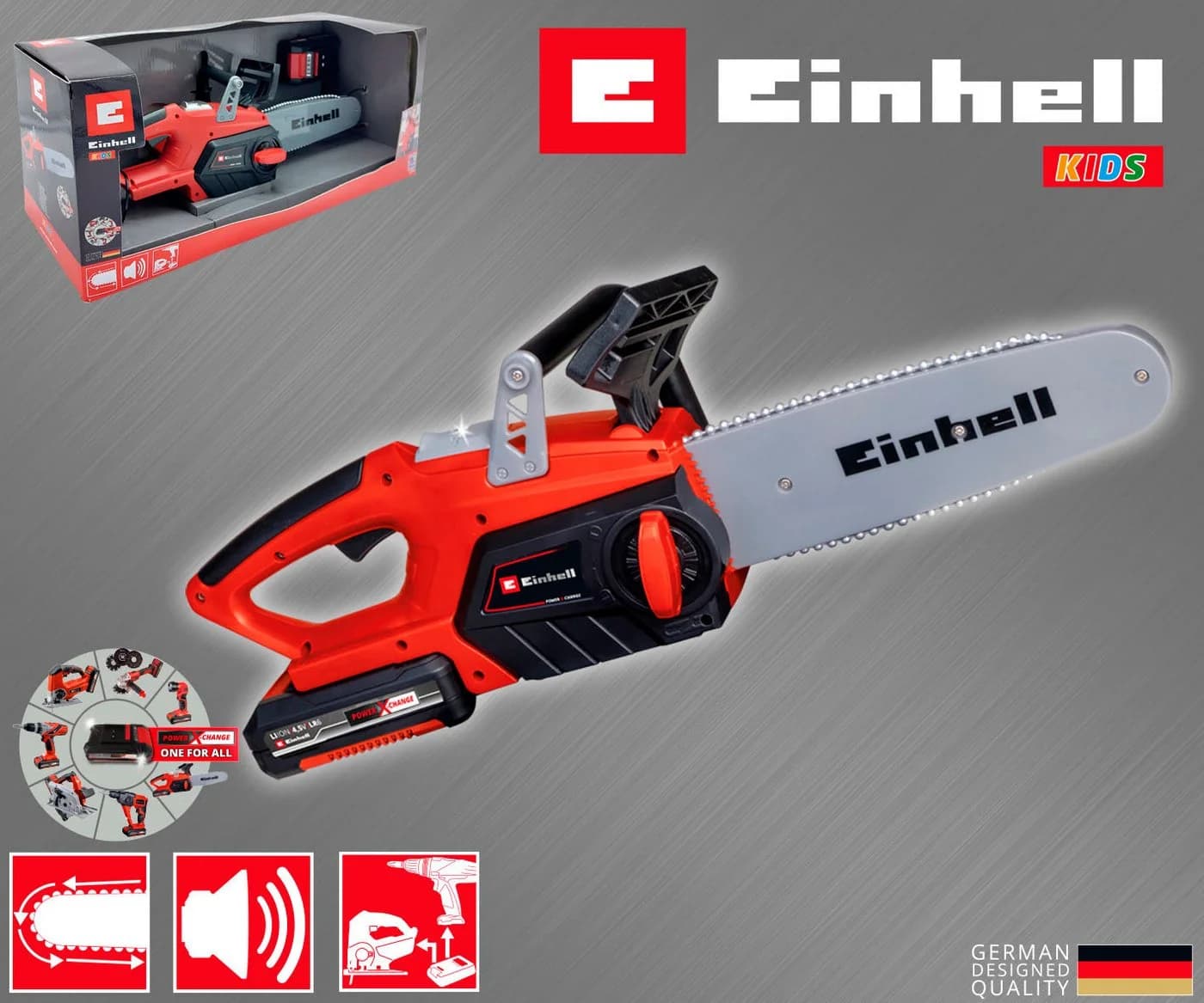 HAPPY PEOPLE EINHELL Kids Kinder-Kettensäge Rot Spielzeug - Bild 4
