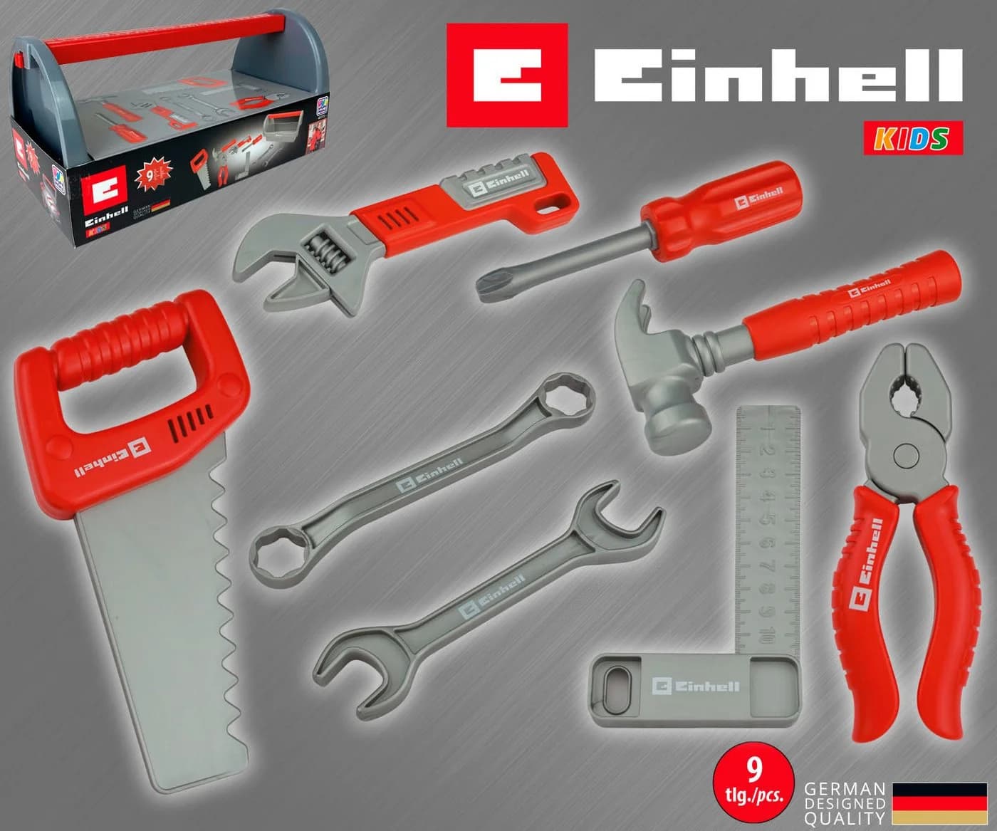 Happy People Spielwerkzeugkoffer EINHELL Kids Werkzeugbox Rot/Schwarz - Bild 5