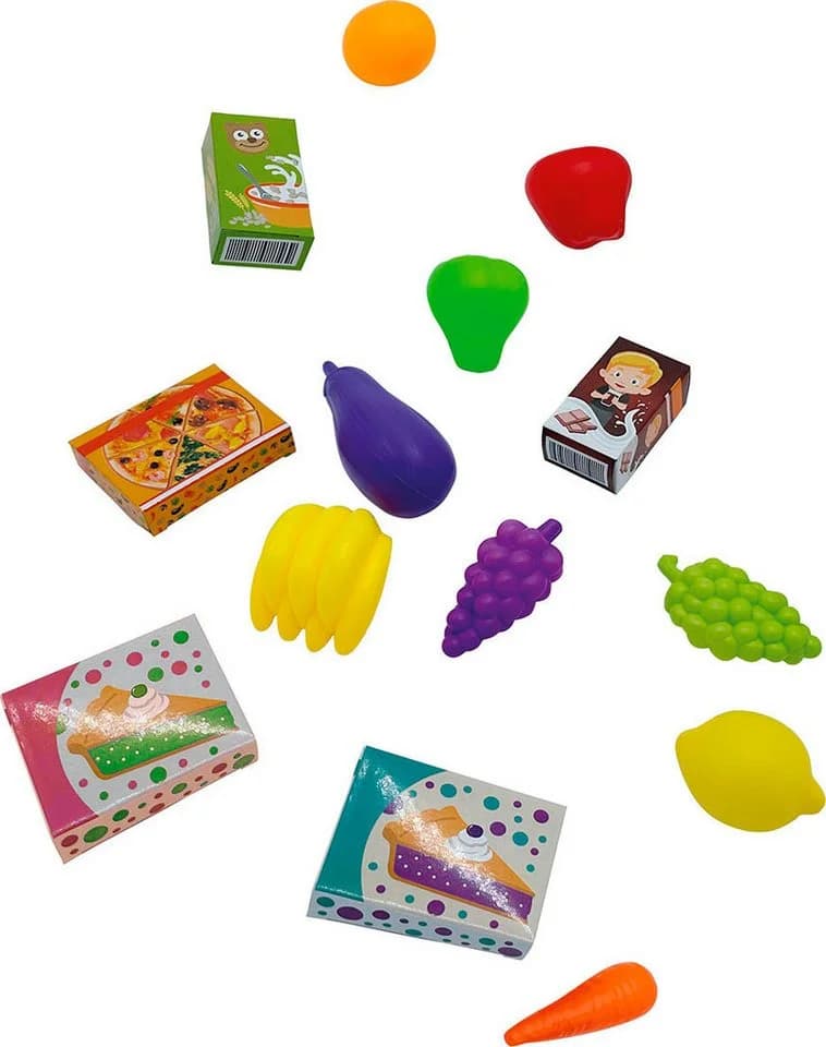 Happy People Spiel-Einkaufswagen Bunt mit 9 Kunststofffrüchten - Bild 3