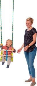 HAPPY PEOPLE Babyschaukelsitz Gitterschaukel Braun Massivholz Bild 1