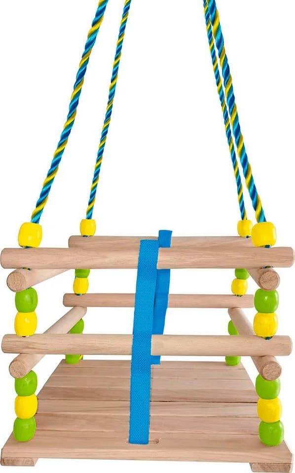 HAPPY PEOPLE Babyschaukelsitz Gitterschaukel Braun Massivholz - Bild 2