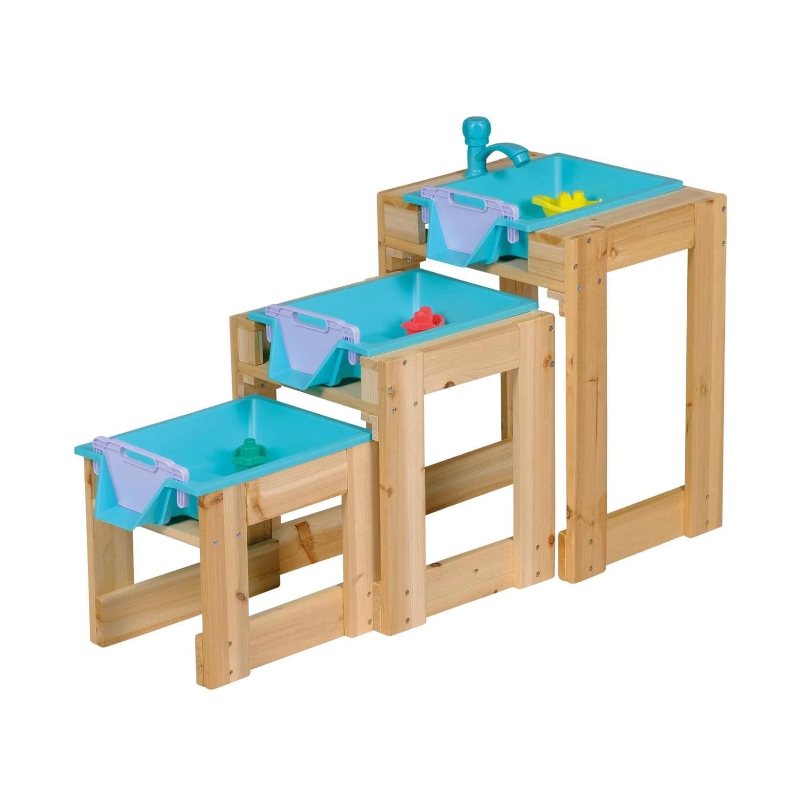 Happy People Wasser-Spieltisch 3er Set mit Schleusenfunktion