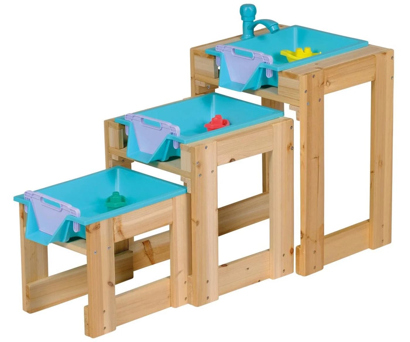 Happy People Wasser-Spieltisch 3er Set mit Schleusenfunktion - Bild 3