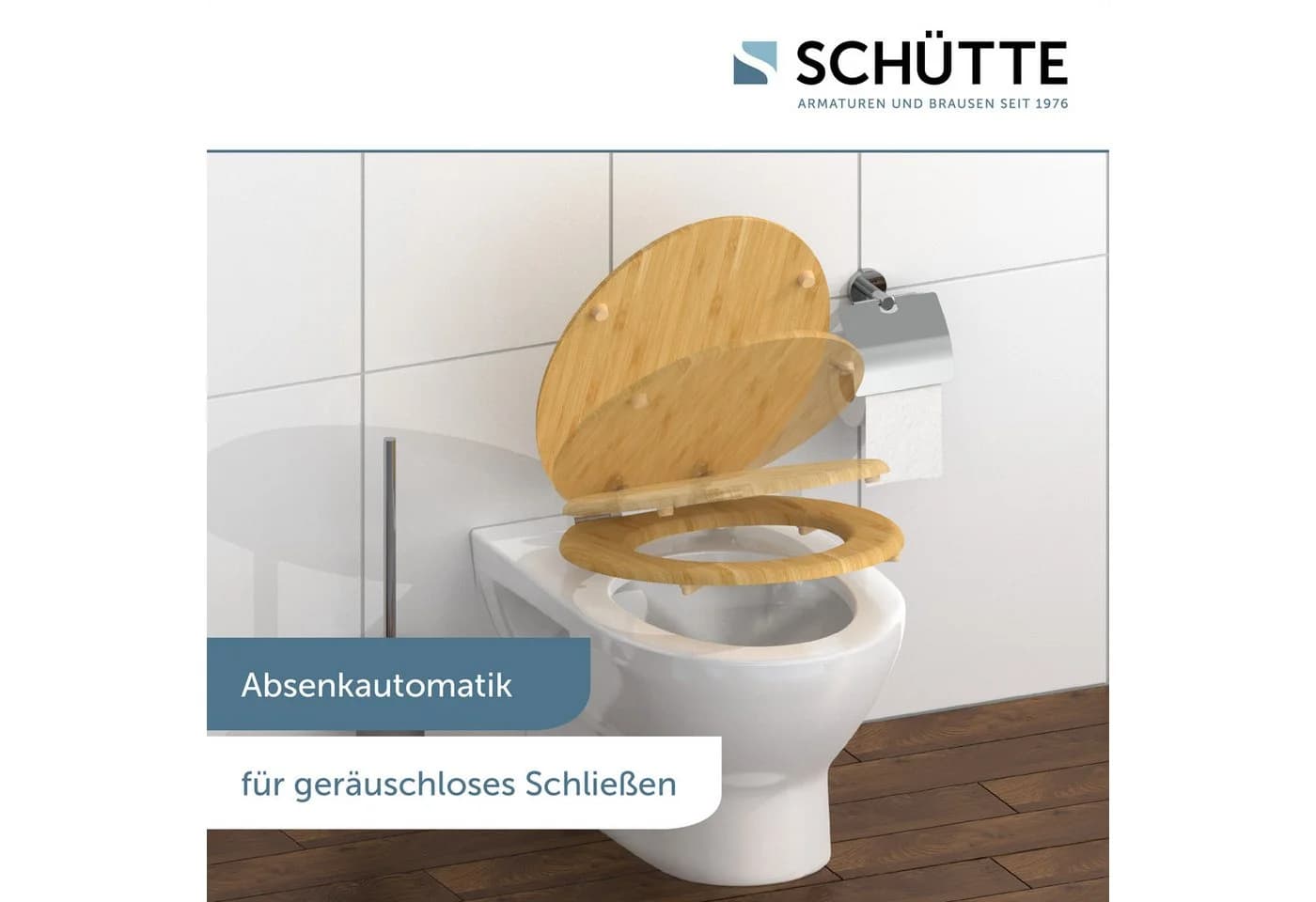 Schütte WC-Sitz Bambus mit Absenkautomatik, Standardmaß, High-Gloss
