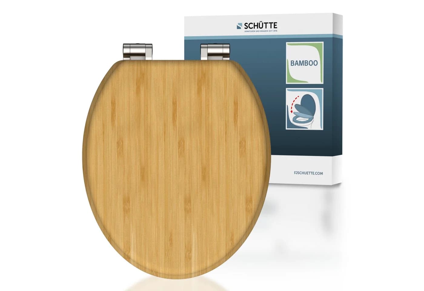 Schütte WC-Sitz Bambus mit Absenkautomatik, Standardmaß, High-Gloss - Bild 2