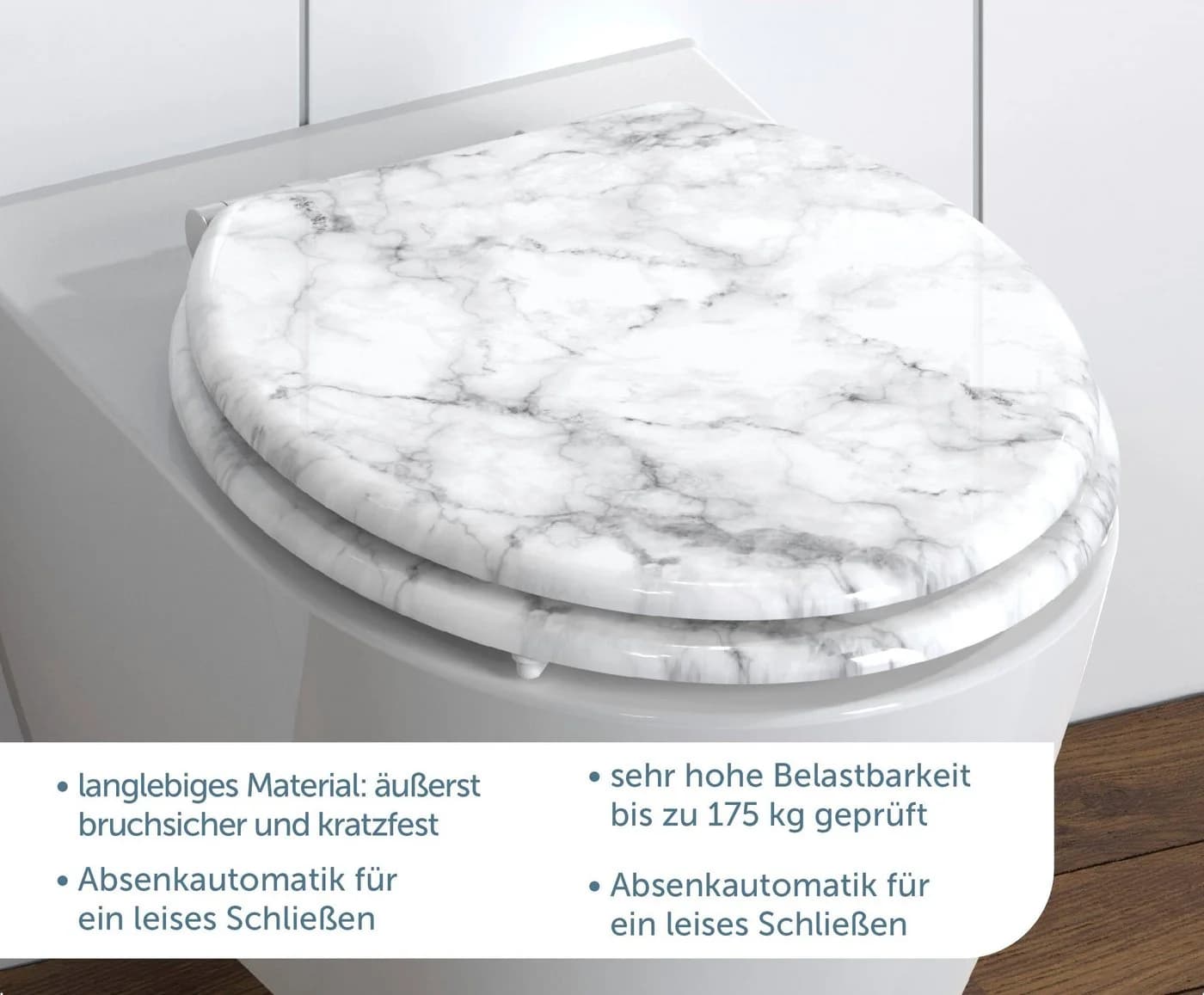 Schütte WC-Sitz Marmor Stone mit Absenkautomatik - Bild 2