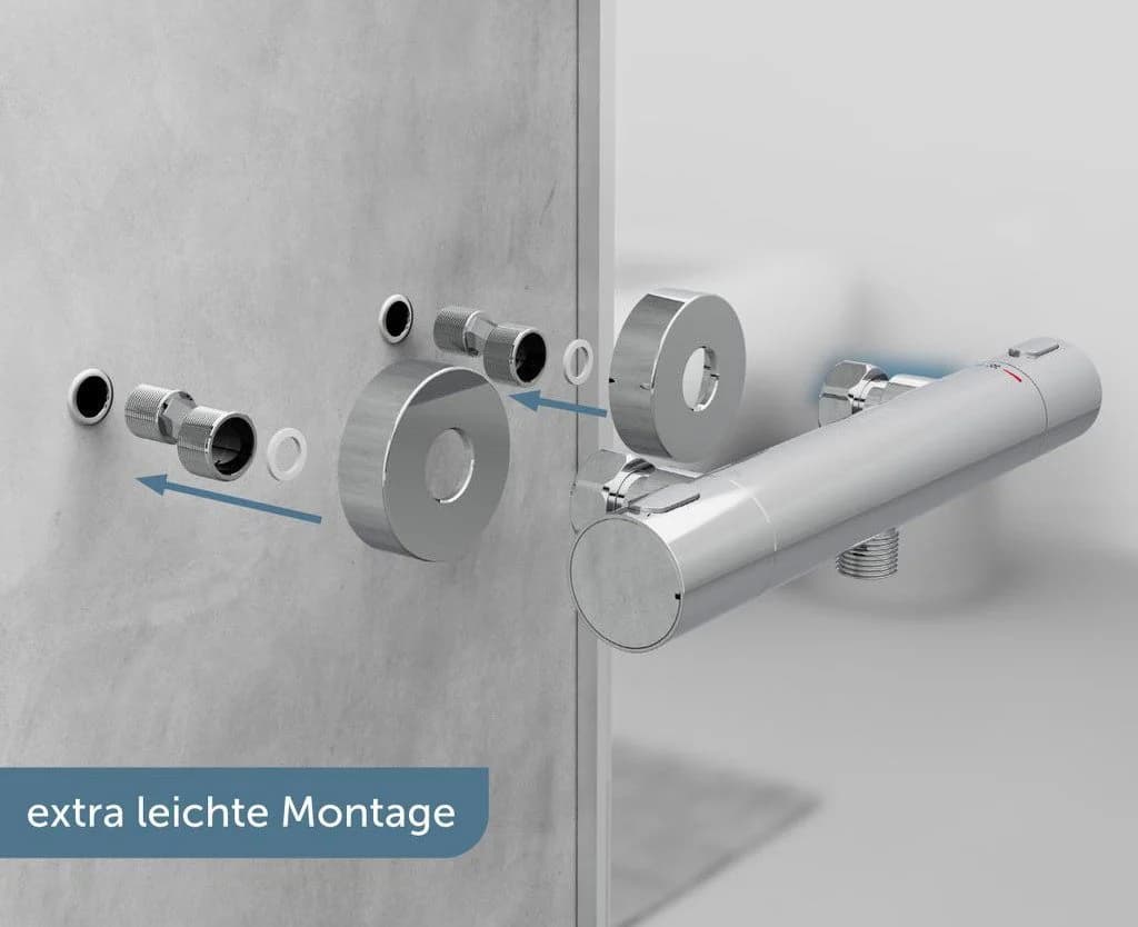 Schütte Duscharmatur Monza Brausethermostat Mischbatterie Chrom - Bild 5