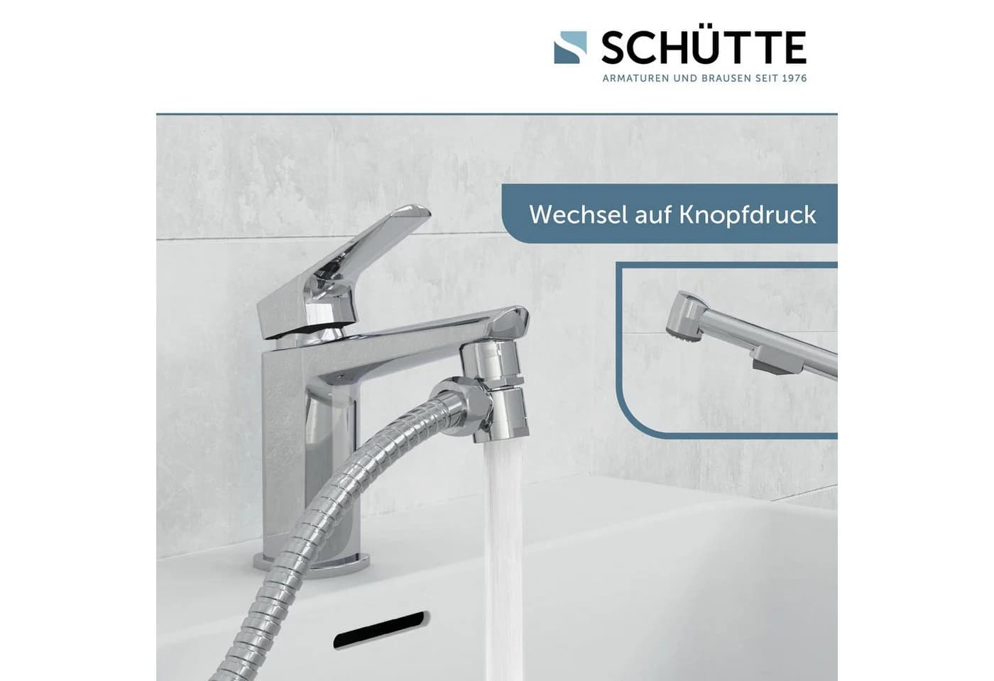 Schütte Waschbeckenbrause GIRONA chrom mit 150 cm Edelstahl-Schlauch - Bild 4