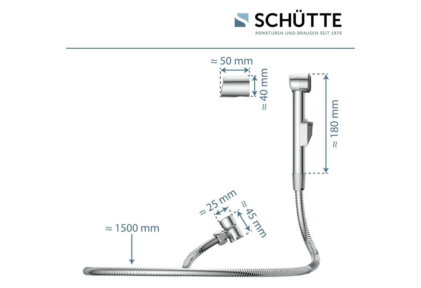 Schütte Waschbeckenbrause GIRONA chrom mit 150 cm Edelstahl-Schlauch - Bild 5