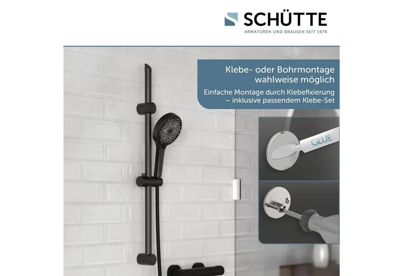 Schütte Stangenbrause-Set CORDOBA chrom, 3 Strahlarten, 150cm - Bild 4