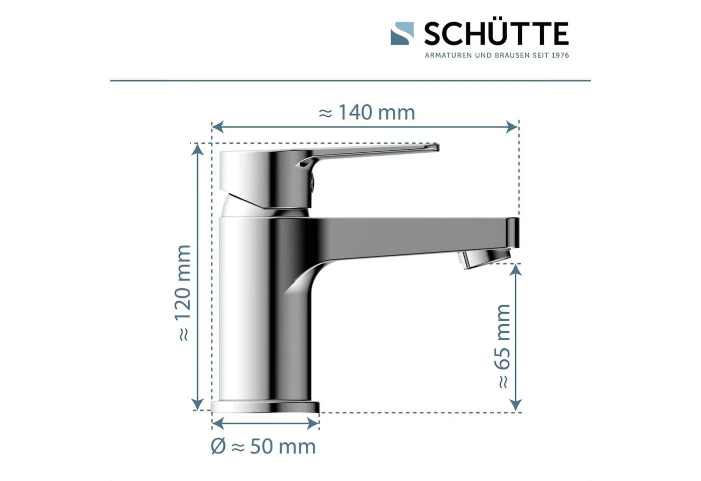 Schütte Waschtischarmatur PADUA chrom Einhebelmischer mit Marken-Mischdüse - Bild 5