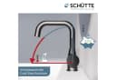 Schütte Waschtischarmatur RAVENNA Chrom Schwarz Pop-up Ablauf Bild 3