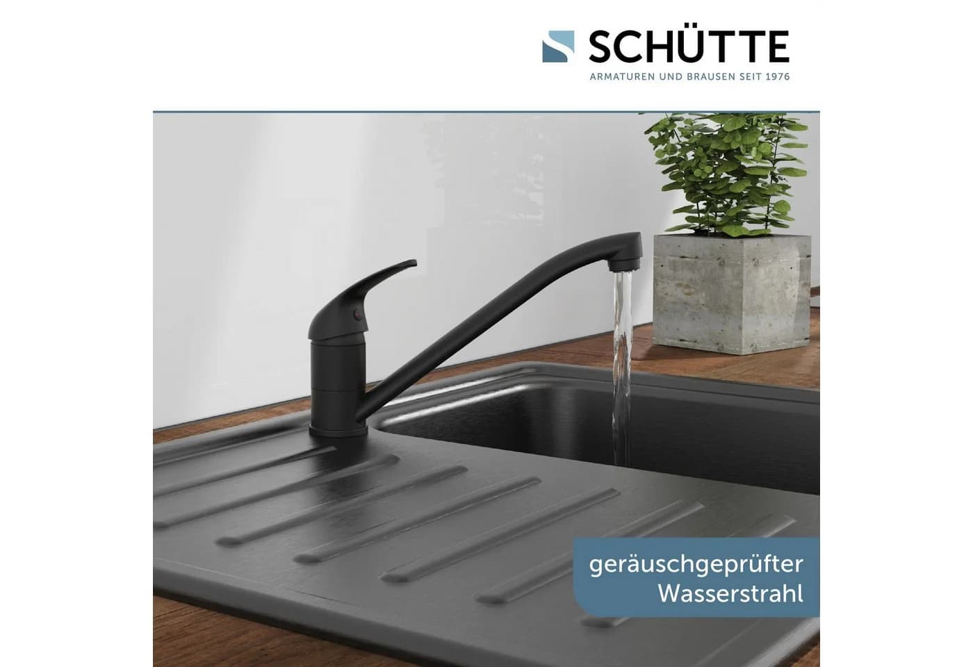 Schütte Spültischarmatur GENUA chrom Niederdruck-Armatur Verbrühschutz Eco-Click-Funktion