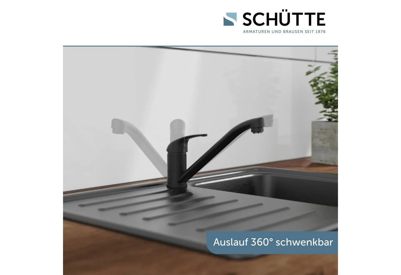 Schütte Spültischarmatur GENUA chrom Niederdruck-Armatur Verbrühschutz Eco-Click-Funktion - Bild 3