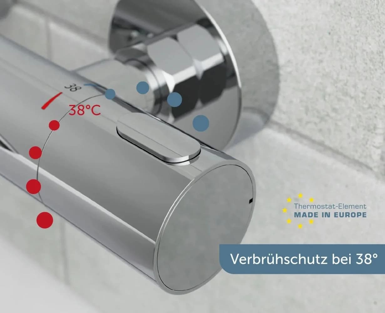 Schütte Monza Thermostat Badewannenarmatur Verchromt - Bild 5