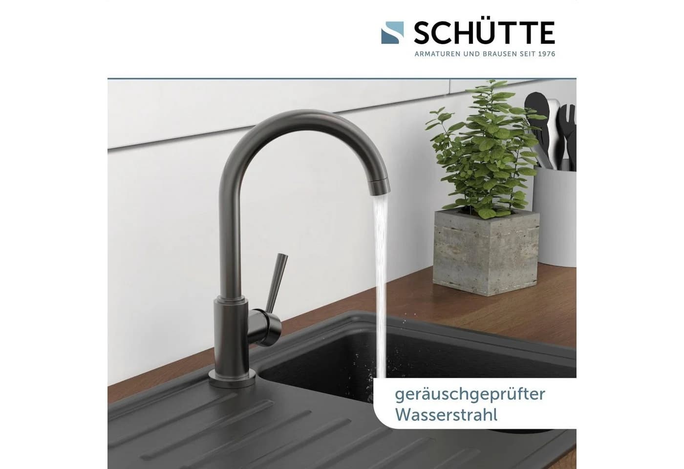 Schütte Spültischarmatur CORNWALL graphit matt 360° schwenkbar