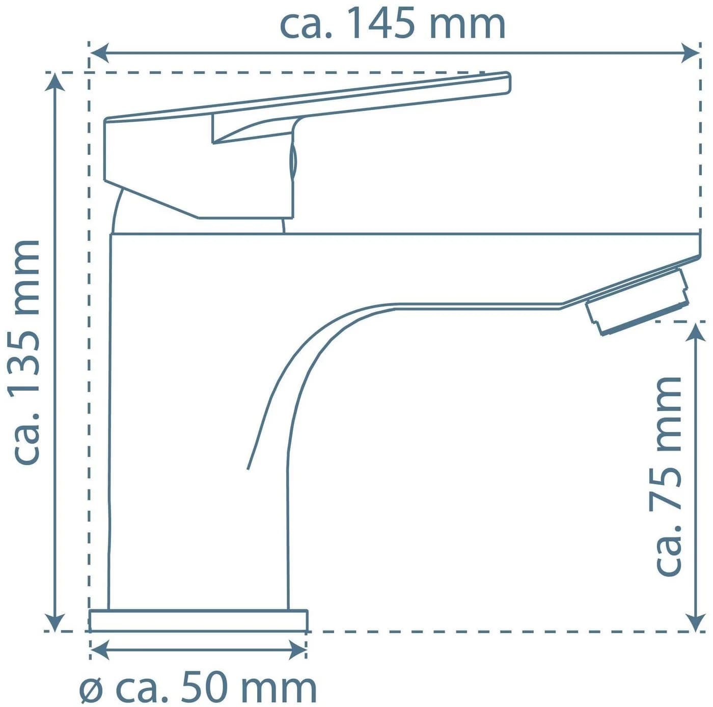 Schütte Waschtischarmatur Futura Bad Chrom mit Zugstange DVGW - Bild 5