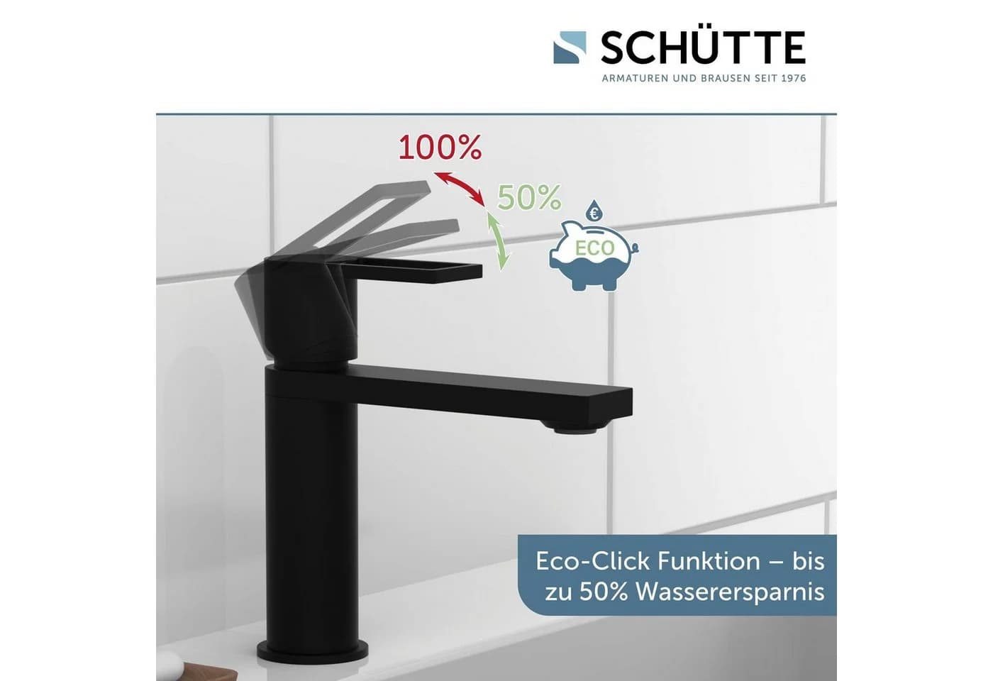 Schütte Waschtischarmatur MANHATTAN Verbrühschutz Wassersparend Marken-Mischdüse - Bild 5