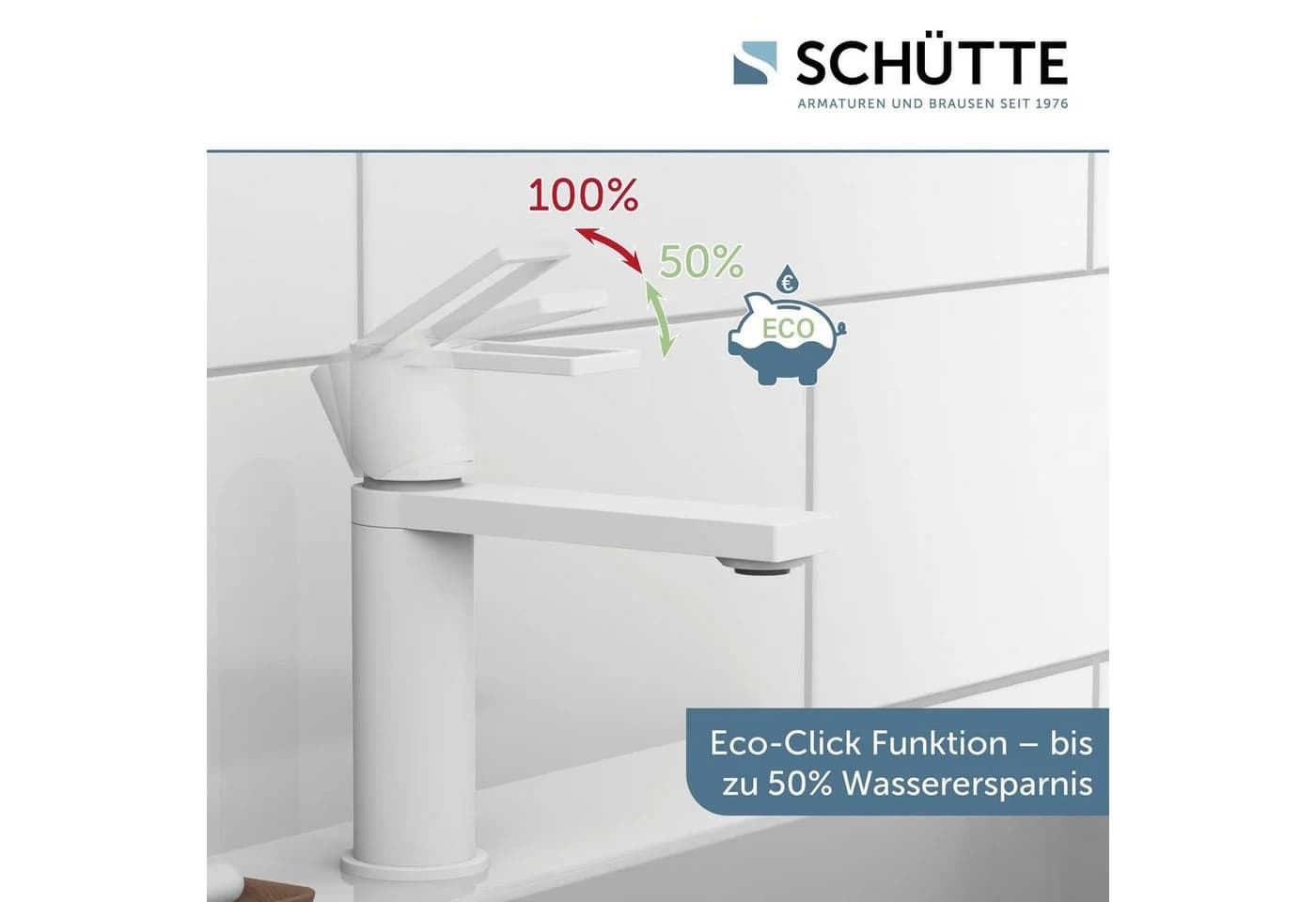 Schütte Waschtischarmatur MANHATTAN Verbrühschutz Wassersparend Marken-Mischdüse - Bild 5