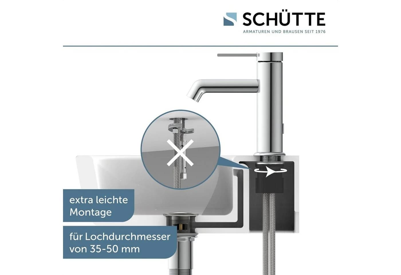 Schütte Waschtischarmatur LOS ANGELES Einhebel-Mischbatterie Chrom - Bild 4