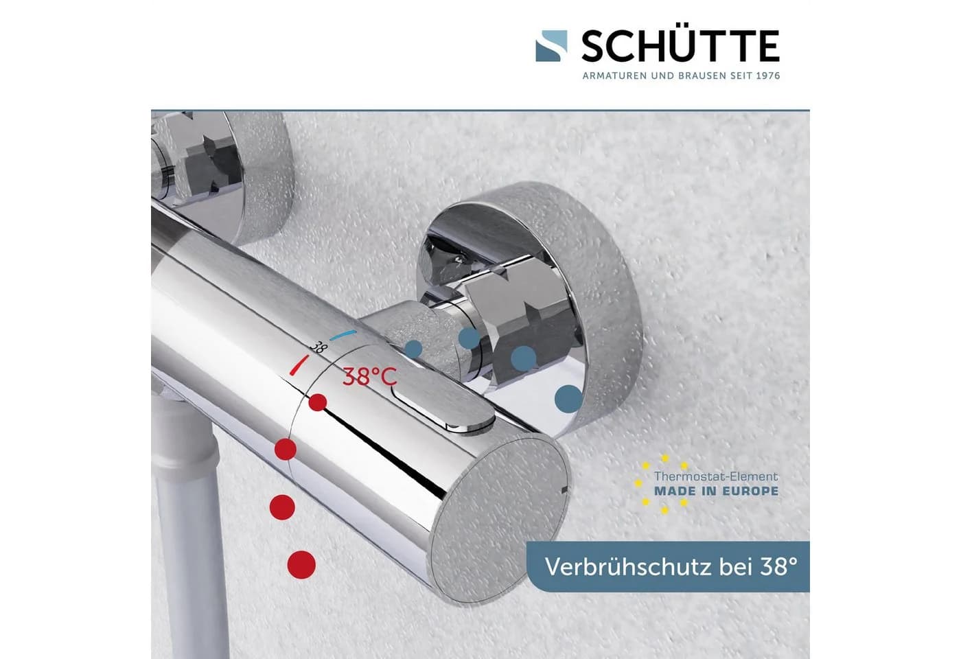SCHÜTTE Los Angeles Duscharmatur Thermostat Grau Chrom - Bild 3