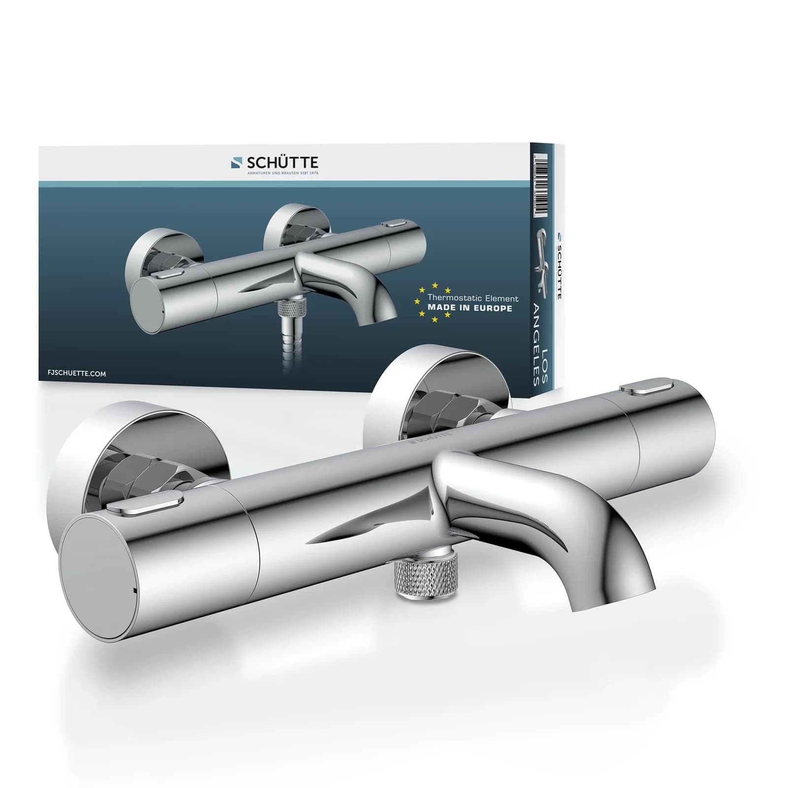 Schütte Wannenarmatur LOS ANGELES Thermostat Chrom Silber