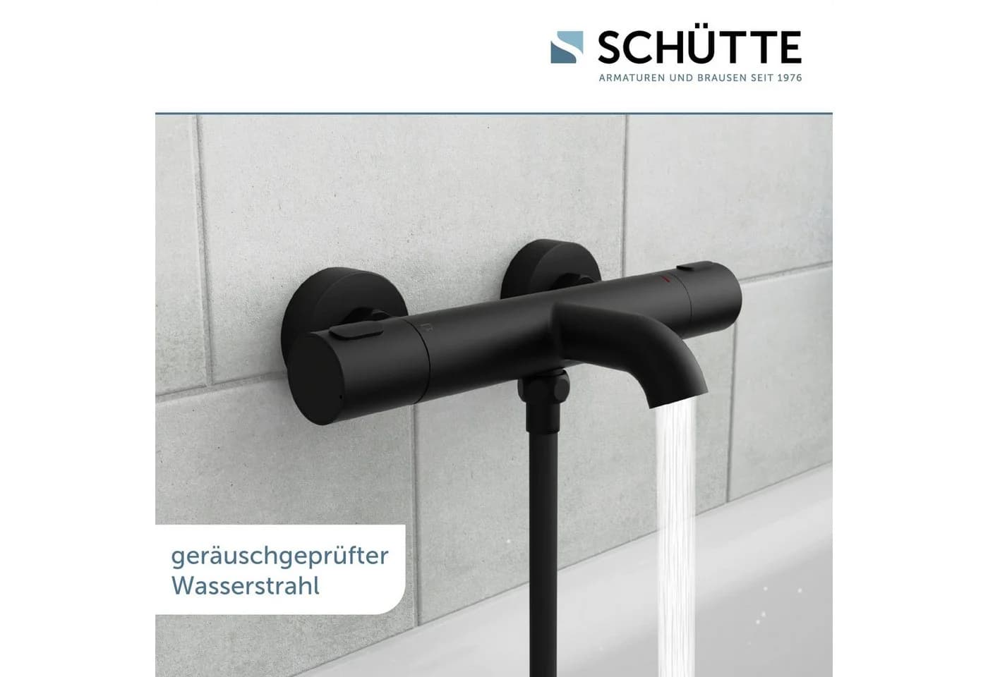 Schütte Wannenarmatur LOS ANGELES Thermostat Schwarz Matt - Bild 5
