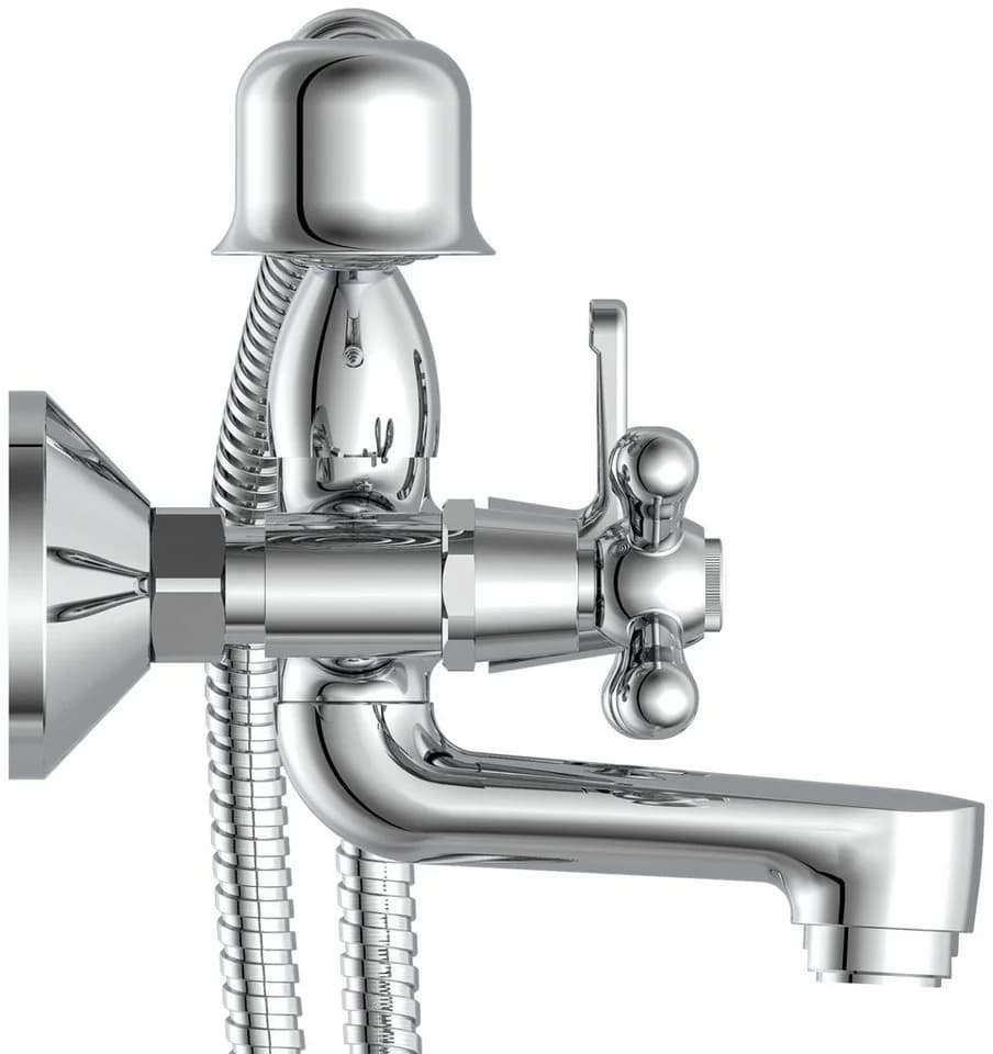 Schütte Wannenarmatur Elk Set Mischbatterie Badewanne mit Handbrause Chrom - Bild 3