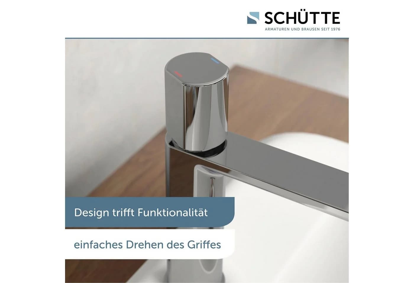 SCHÜTTE Waschtischarmatur NEW YORK Chrom Einhebelmischer mit Pop Up Abfluss - Bild 5