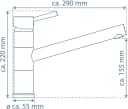 Schütte Spültischarmatur UNICORN Hochdruck Küchenarmatur 150° schwenkbar Verbrühschutz Bild 4