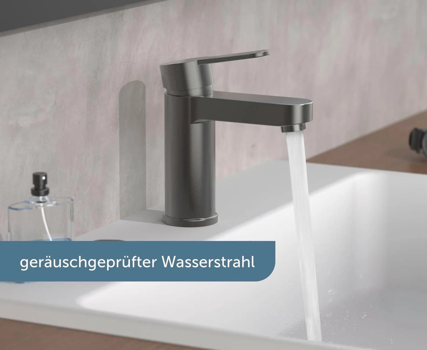 Schütte Waschtischarmatur ELEPHANT Grau Matt inkl. Pop Up Ablaufventil - Bild 2