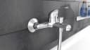 Schütte Wannenarmatur ATHOS PLUS Silber Messing 1/2'' Brauseanschluss Bild 1