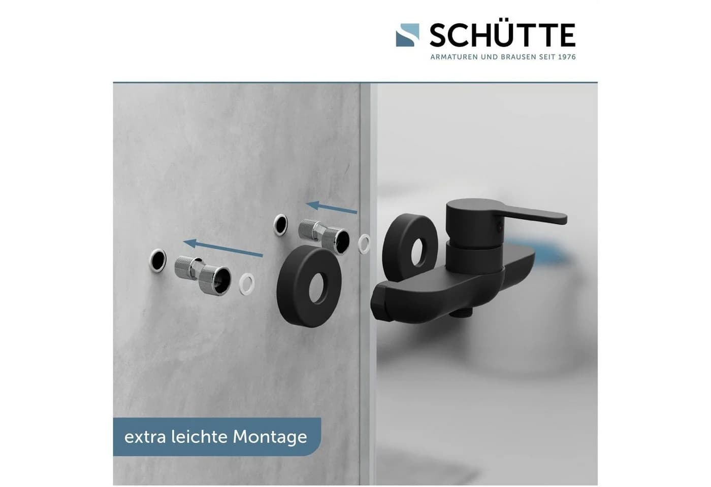 SCHÜTTE Duscharmatur DENVER Schwarz Matt Einhebelmischer - Bild 5