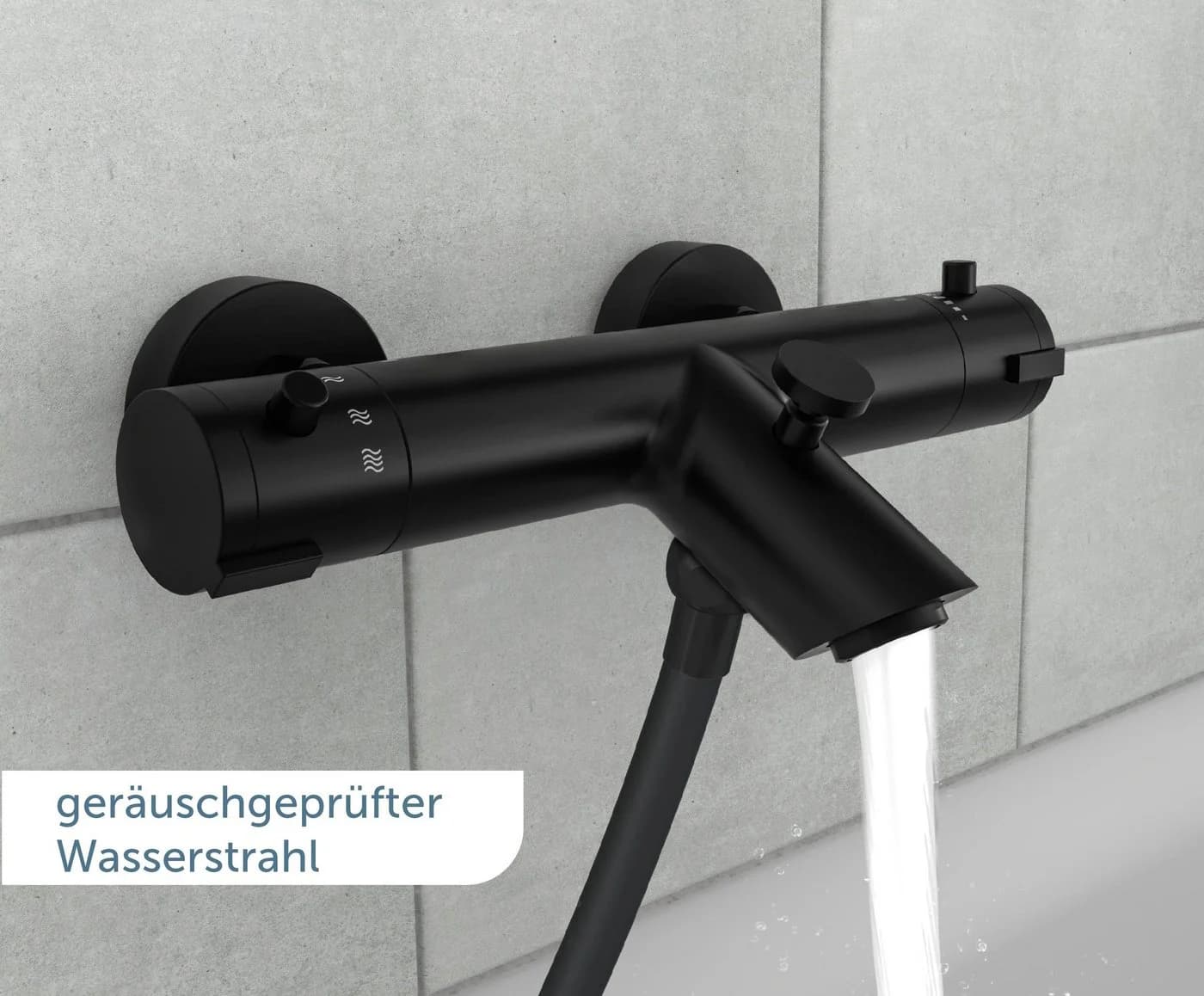 Schütte Wannenarmatur London Thermostat Schwarz - Bild 5