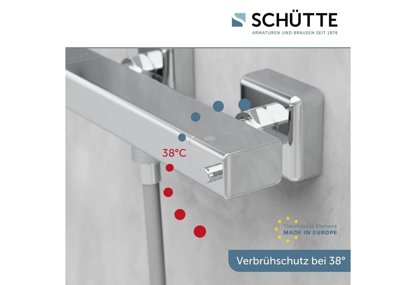 Schütte Duscharmatur Signo Thermostat Chrom Mischbatterie - Bild 5